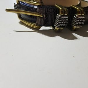 Brighton | Leather belt gold buckle 32 M/L